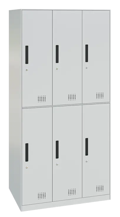 S-LINE 906 skříň 6-boxová, 1850x900x500 mm, šedá/úchytka antracit